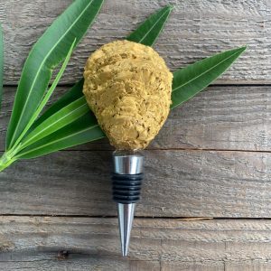 Monogram Oyster Shell Wine Stopper, Coastal Gift