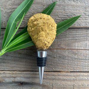 Oyster Shell Wine Bottle Stopper, Coastal Barware, Hostess Gift