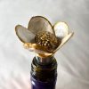 Oyster Shell Magnolia Wine Stopper: Coastal Barware Gift