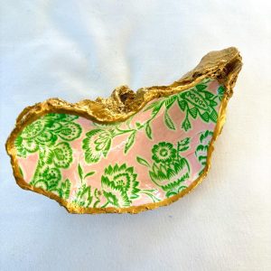 Decoupage Oyster Ring Dish: Coastal Jewelry Holder, Beachy Decor