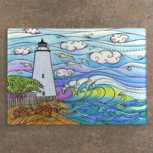 Ocracoke Waves Lighthouse Cutting Board
