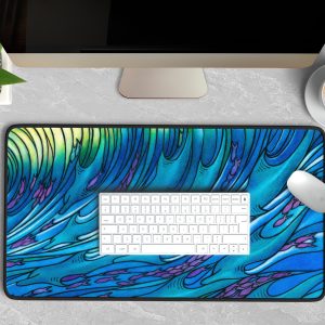 Waves of Dolphin Desk Mat