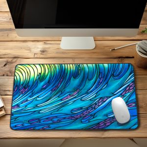 Waves of Dolphin Desk Mat