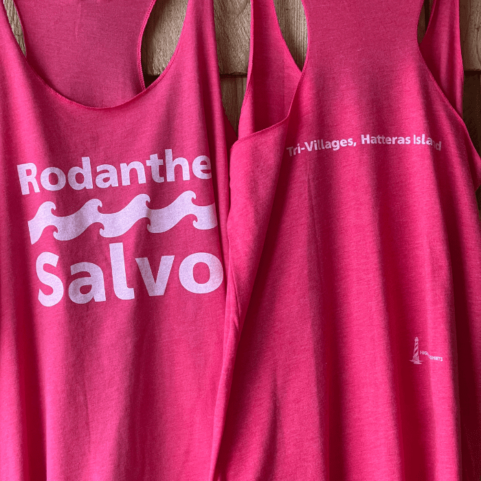 Rodanthe Waves Salvo racerback women's tank top