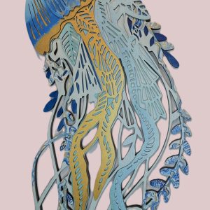 Playful Jelly Fish in Blues