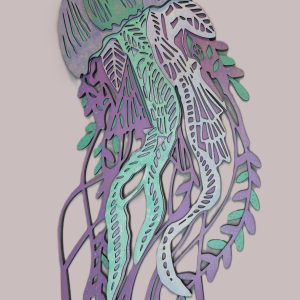 Playful Jellyfish in Purples