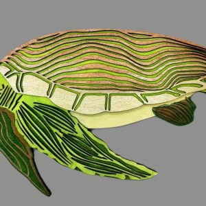 Sea Turtle in Bronze and Green