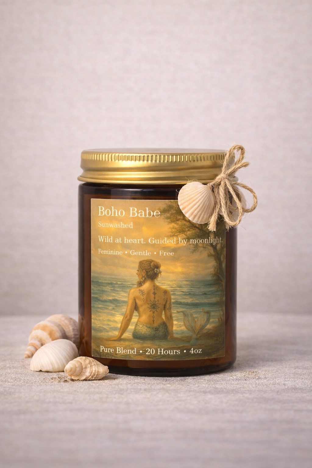 Mermaid Art Candle – Hand-Poured Coastal Scents - Image 5