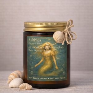 Mermaid Art Candle – Hand-Poured Coastal Scents
