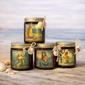 Mermaid Art Candle – Hand-Poured Coastal Scents