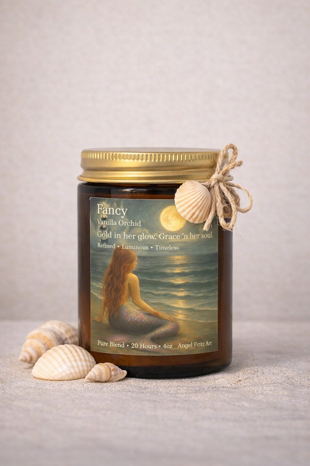 Mermaid Art Candle – Hand-Poured Coastal Scents - Image 4