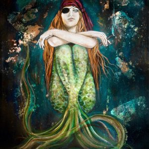 Mermaid Wall Art “Stormy” — 11x14 Matte Print