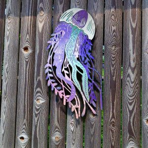 Playful Jellyfish in Purples