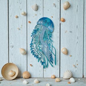 Playful Jelly Fish in Blues