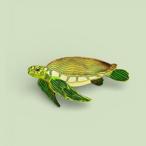 Sea Turtle in Bronze and Green