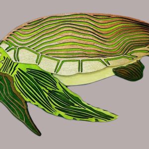 Sea Turtle in Bronze and Green