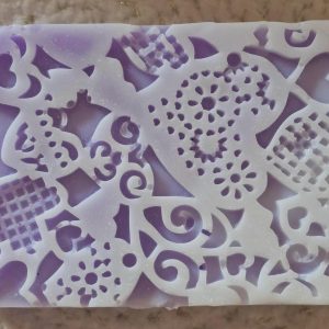 Lavender Lace Soap Bars, Handmade Box of 4