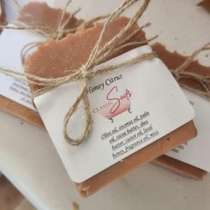 Handmade Honey Citrus Soap Bar Natural Ingredients