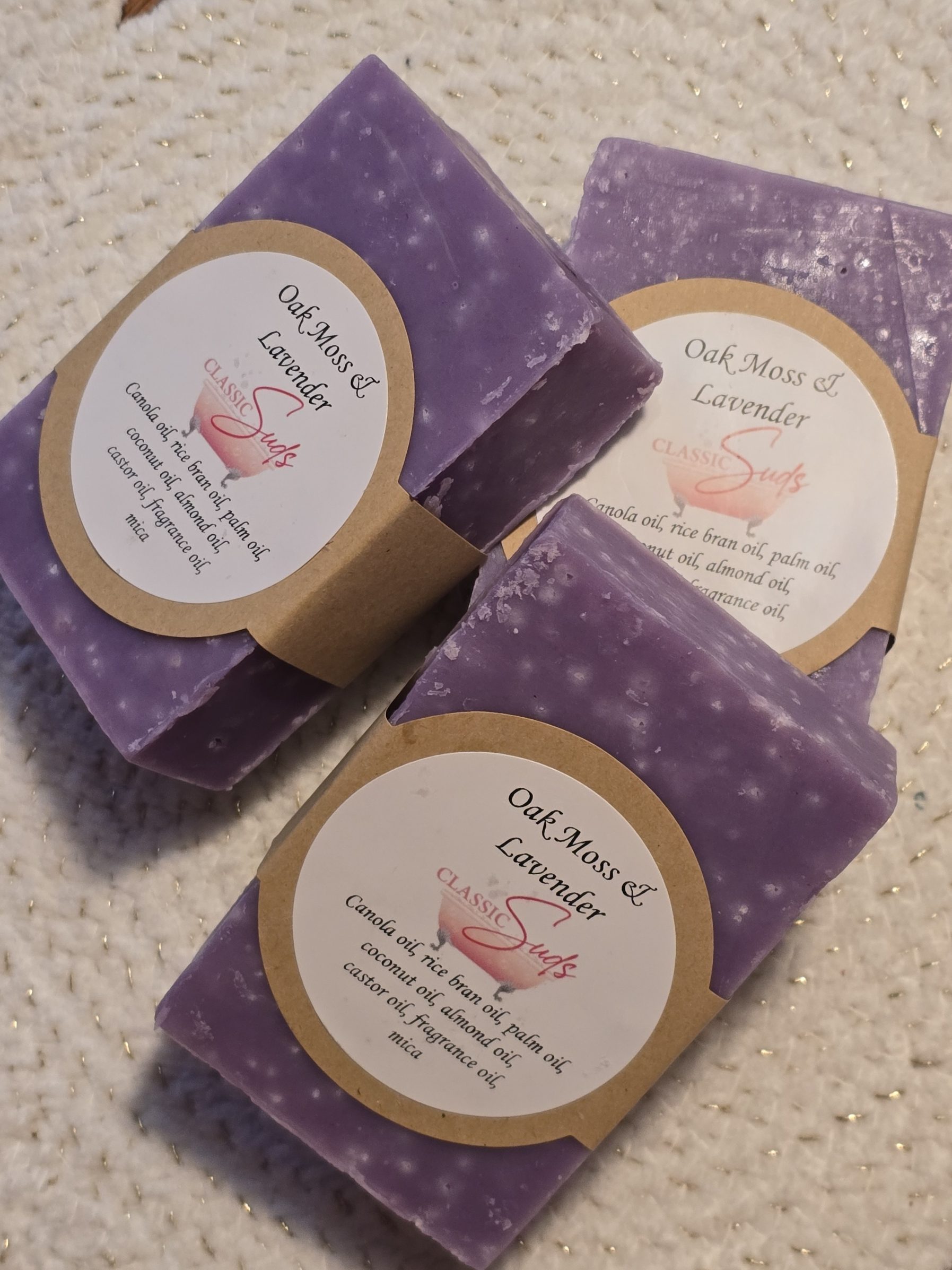 Oak Moss & Lavender soap bar, botanical soaps, handmade soaps