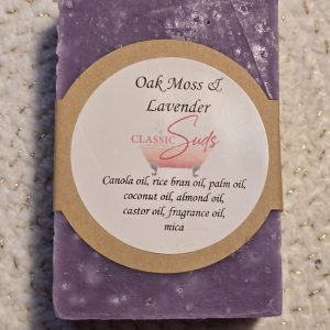 Oak Moss & Lavender soap bar, botanical soaps, handmade soaps