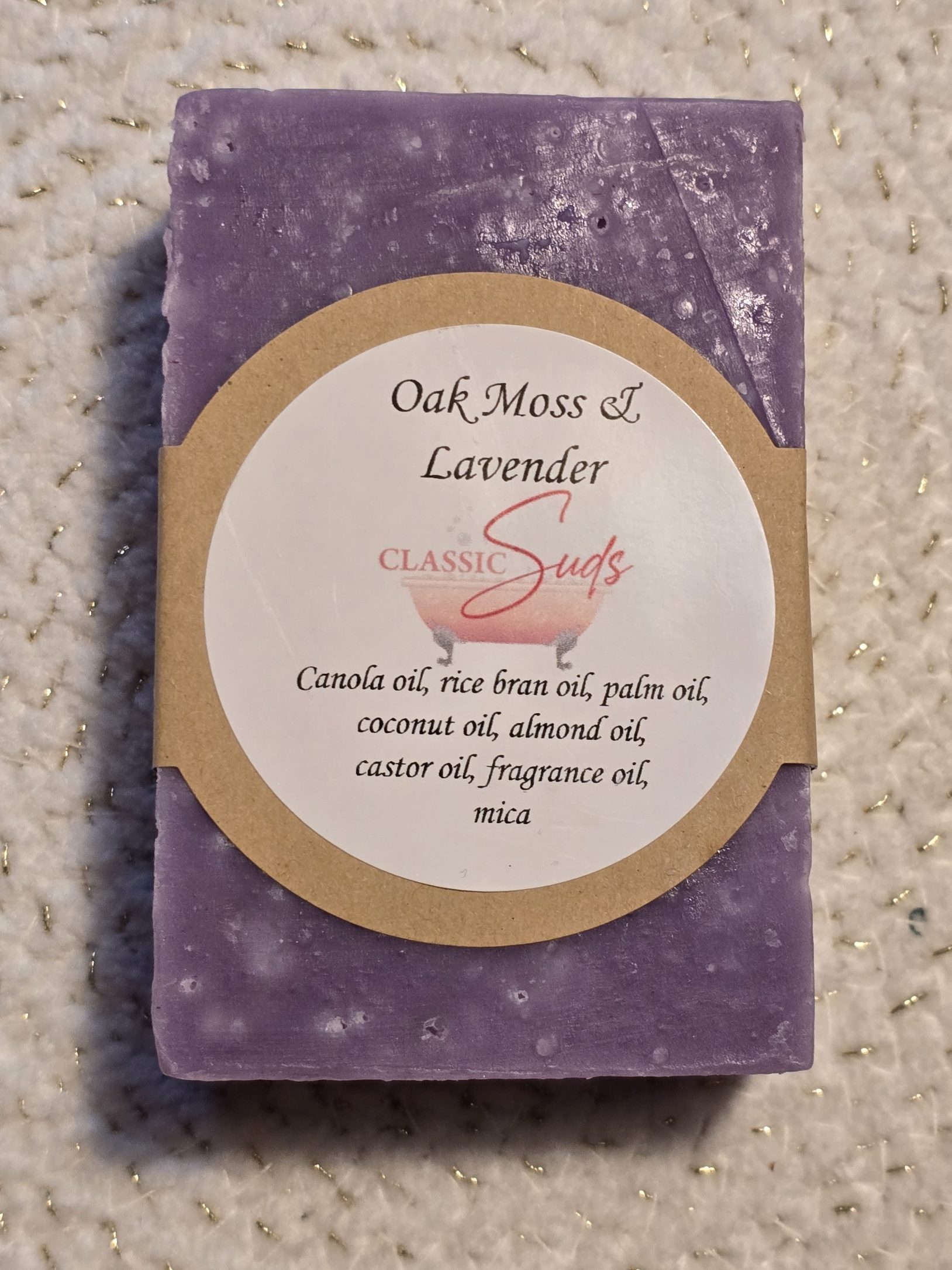 Oak Moss & Lavender soap bar, botanical soaps, handmade soaps - Image 2