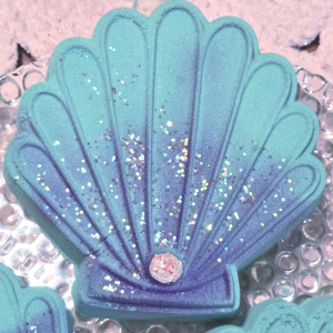 Seashell Bath Bomb, huge 5 inches, Handmade