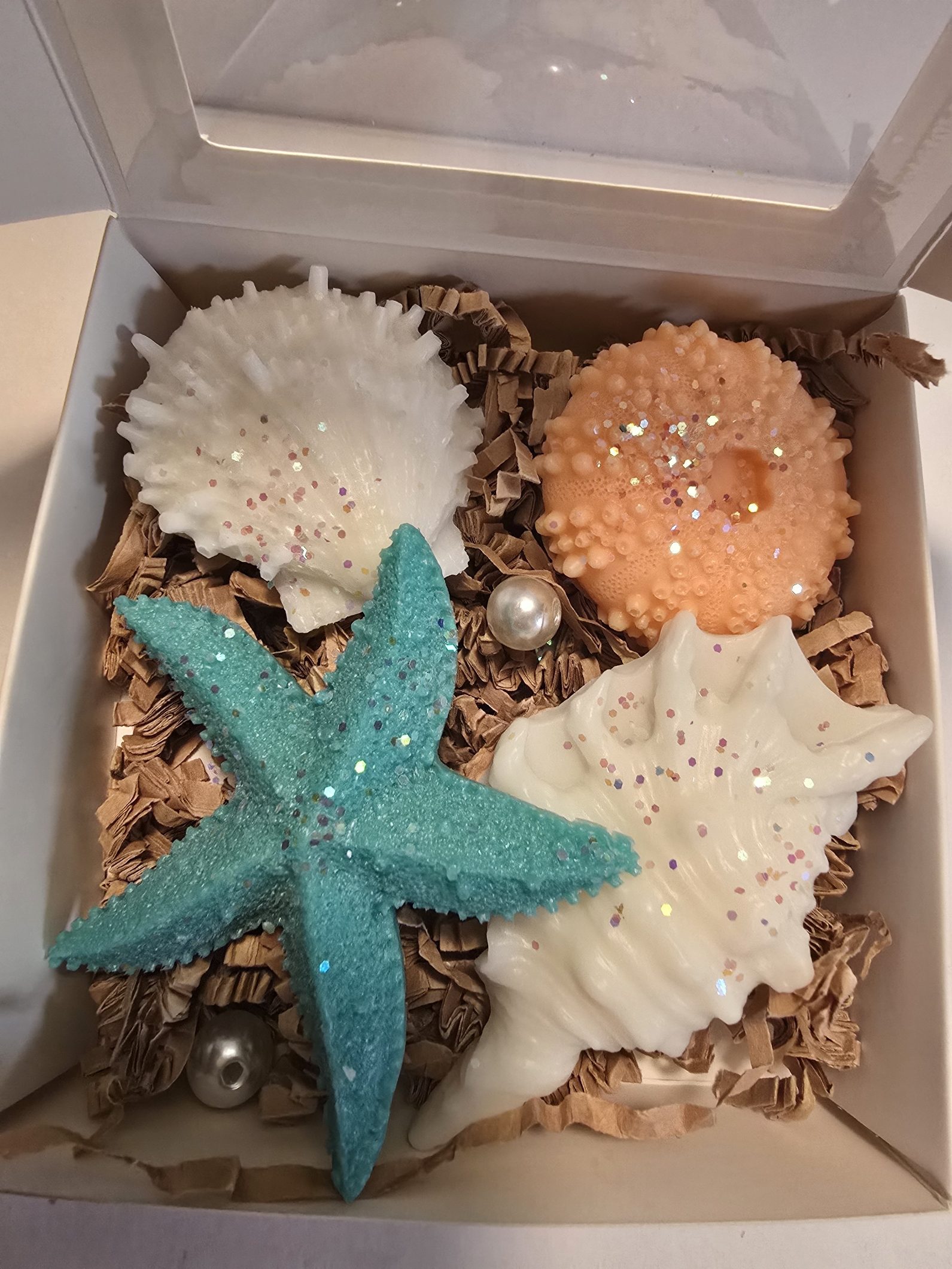 Shell Soaps Box of 4 Handmade - Image 2