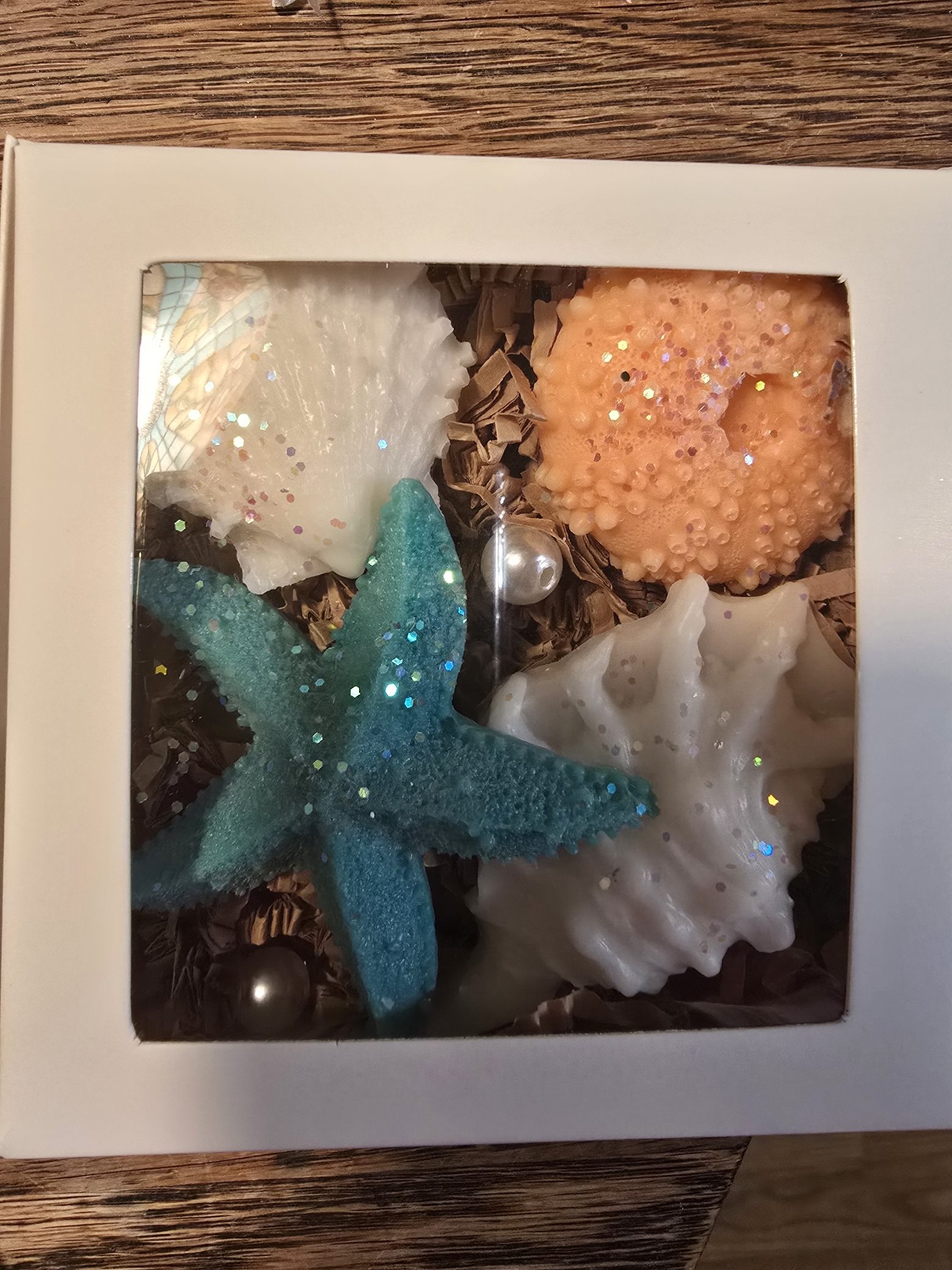 Shell Soaps Box of 4 Handmade - Image 3