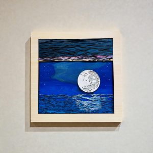 Low Moon on Night Beach ~ Wall Hanging