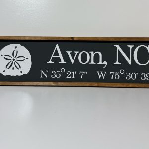 Avon GPS Sign with Sand Dollar