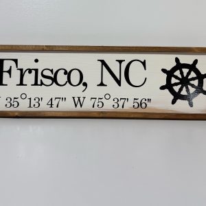 Frisco GPS Sign w Wheel