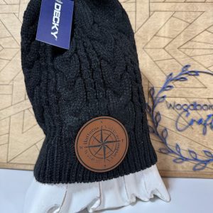 Hatteras Black Beanie with Compass patch