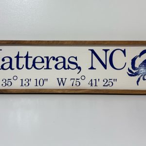 Hatteras GPS Sign with Crab