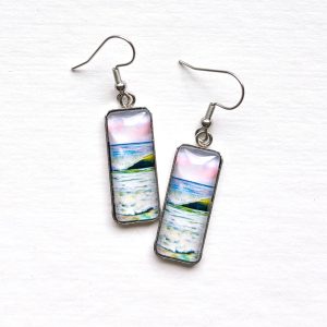 Left - Stainless Steel Bar Earrings