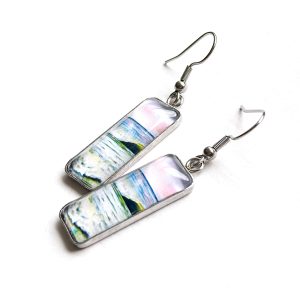 Left - Stainless Steel Bar Earrings