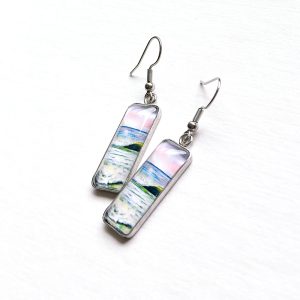Left - Stainless Steel Bar Earrings