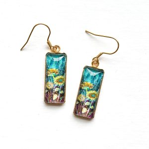 Magical Garden - Stainless Steel Bar Earrings