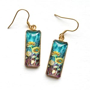 Magical Garden - Stainless Steel Bar Earrings