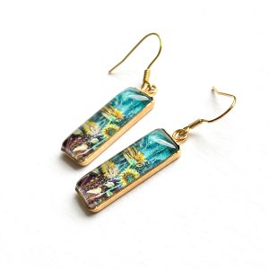 Magical Garden - Stainless Steel Bar Earrings
