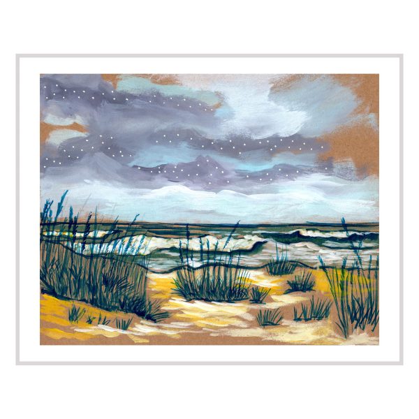 Outer Banks Seascape Sketch I – Giclée Print by Carolina Coto Art