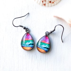 Pink Sky and Pier - Stainless Steel Earrings