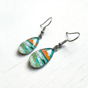 Rainbow Seascape V - Stainless Steel Earrings
