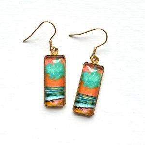 Rainbow Sky II - Stainless Steel Bar Earrings