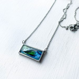 Rainbow Wave - Stainless Steel Bar Necklace