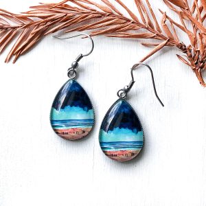 Stormy Skies - Stainless Steel Earrings