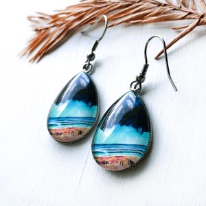 Stormy Skies - Stainless Steel Earrings