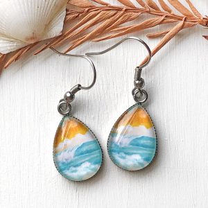 Turquoise Waters - Stainless Steel Earrings