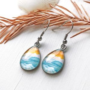 Turquoise Waters - Stainless Steel Earrings