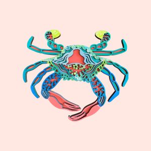 Crab Wall Hanging 10”X7”