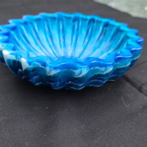 Vintage style blue resin bowl